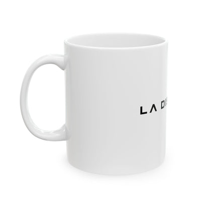 Discipline Ceramic Mug — Minimalist LA DISCIPLINE Coffee Cup (11oz, 15oz) Printify