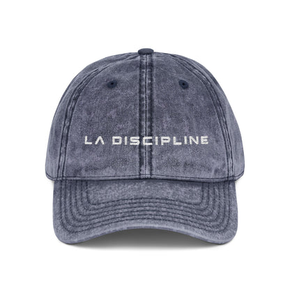 La Discipline Vintage Embroidered Cap — Washed Red Baseball Hat Printify