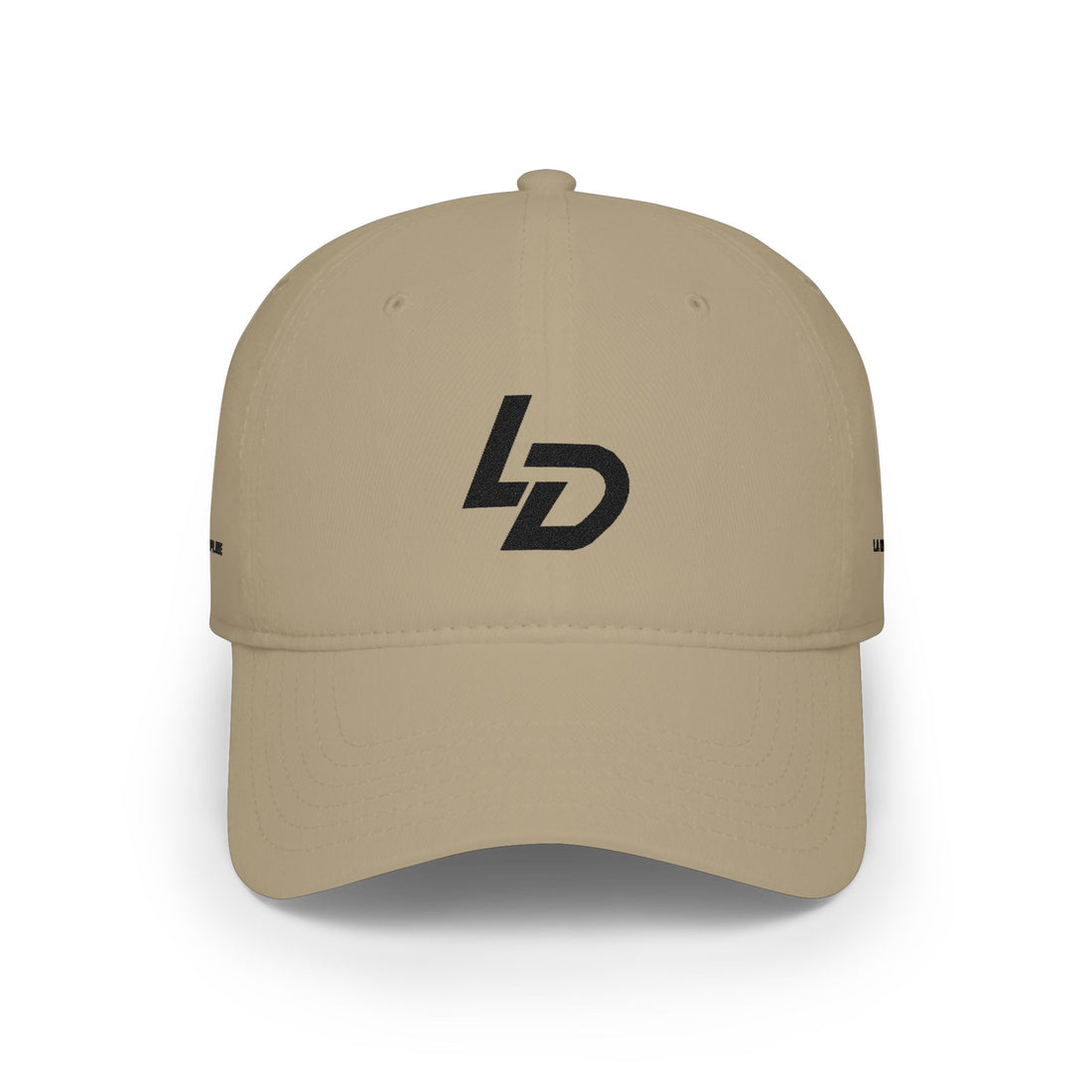 LD Logo Low-Profile Baseball Cap — Minimalist Red Hat with &