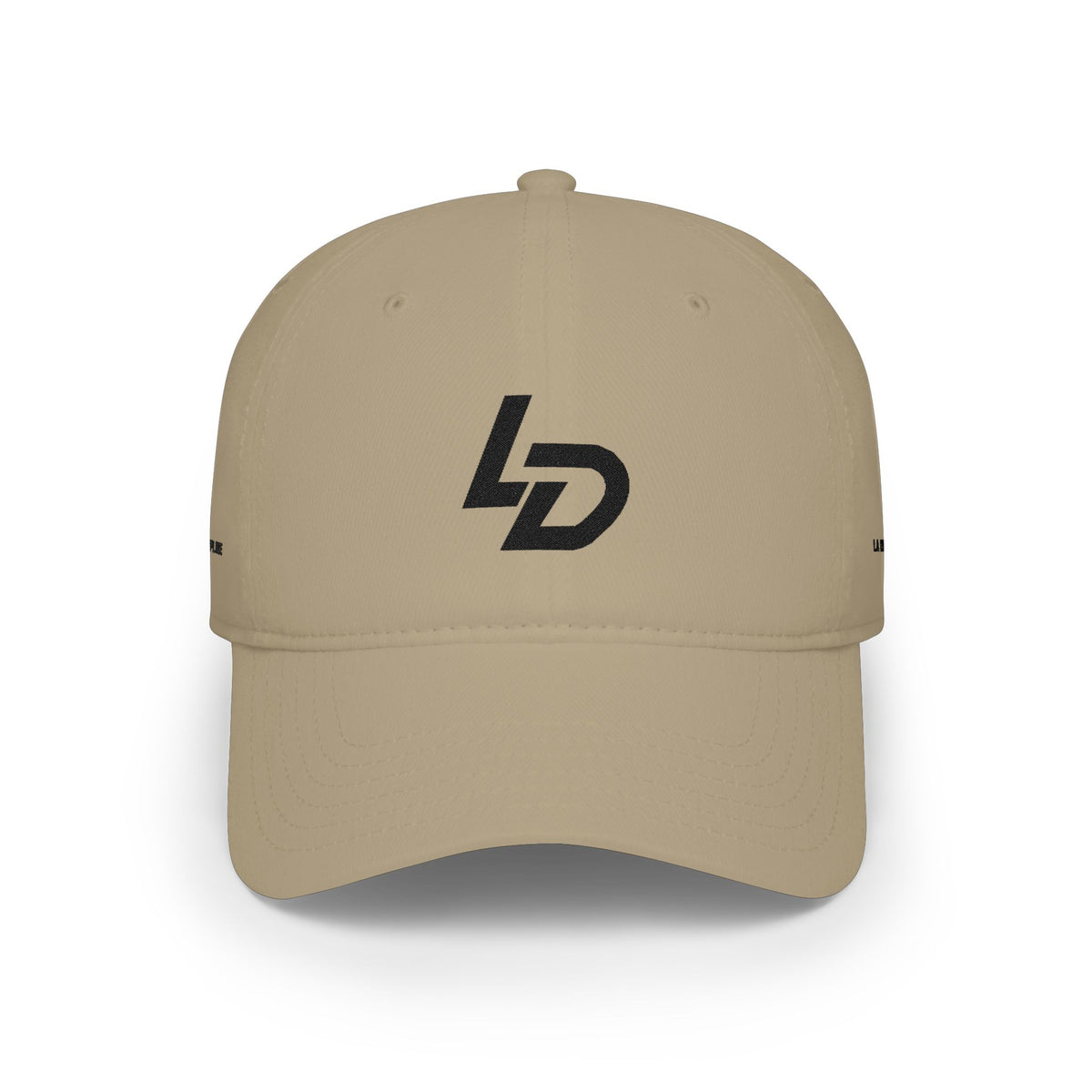 LD Logo Low-Profile Baseball Cap — Minimalist Red Hat with &