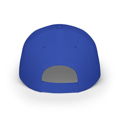 LD Embroidered Low Profile Baseball Cap — Red Minimalist Logo Hat Printify