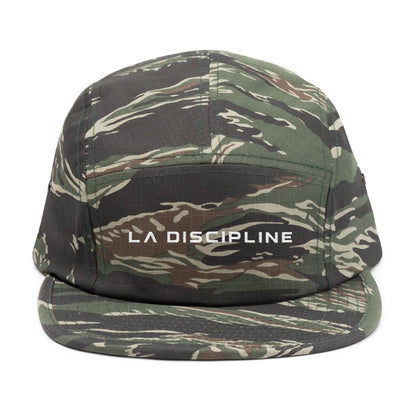Embroidered 5-Panel Cap — "LA DISCIPLINE" Minimal Logo Printify