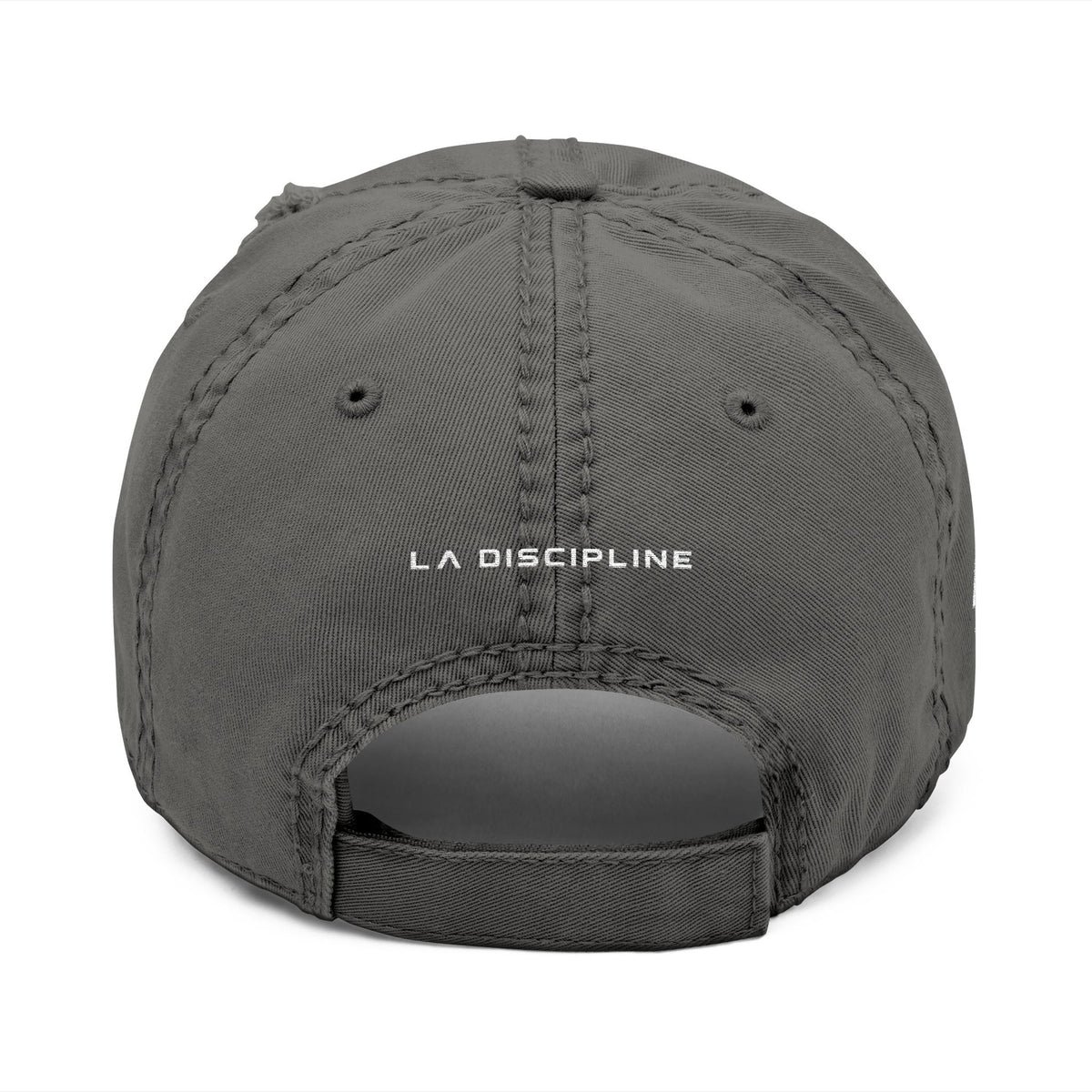 Distressed Embroidered Dad Hat — "LD" Logo &amp; "La Discipline" Back Printify