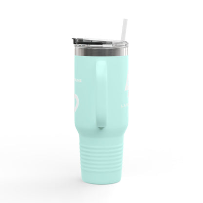 La Discipline 40oz Insulated Travel Mug — Large Stainless Steel Tumbler with Handle &amp; Straw Printify