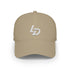 LD Embroidered Low Profile Baseball Cap — Red Minimalist Logo Hat Printify
