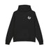 LD Minimal Logo Hoodie — Black Relaxed Pullover Printify