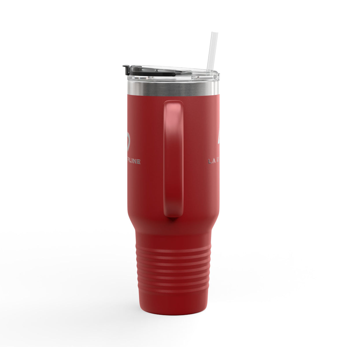 La Discipline 40oz Insulated Travel Mug – Large Stainless Steel Tumbler with Straw &amp; Handle Printify