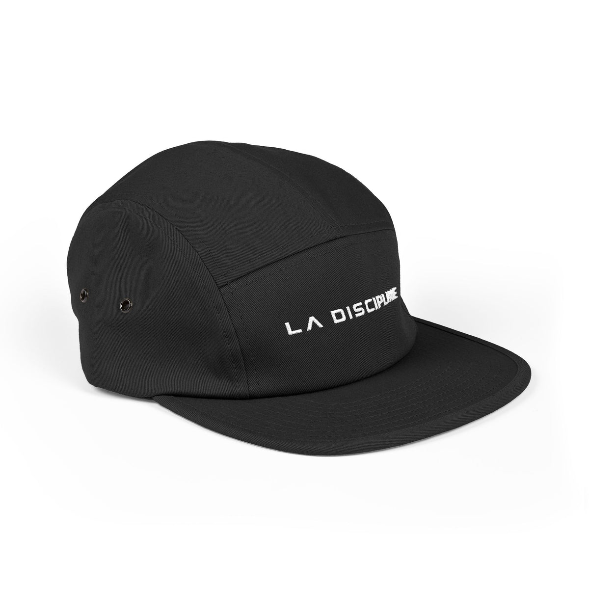 Embroidered 5-Panel Cap — "LA DISCIPLINE" Minimal Logo Printify