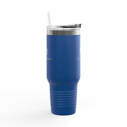 La Discipline 40oz Insulated Travel Mug – Large Stainless Steel Tumbler with Straw &amp; Handle Printify