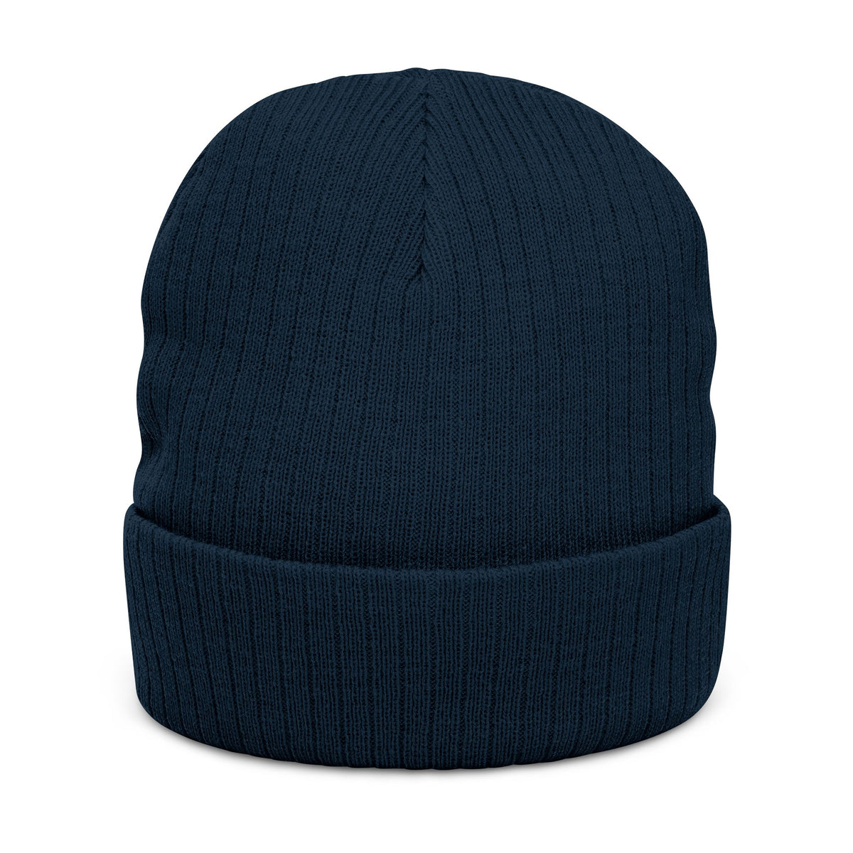 Embroidered LD Ribbed Knit Beanie — Minimal Logo Winter Hat Printify