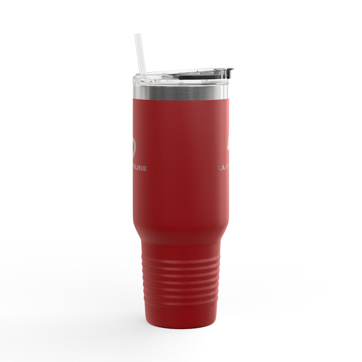 La Discipline 40oz Insulated Travel Mug – Large Stainless Steel Tumbler with Straw &amp; Handle Printify