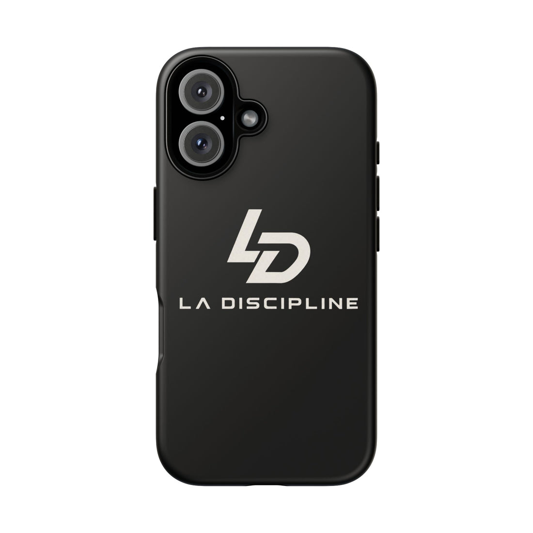 La Discipline Tough Phone Case – Black Gloss Protective Case with LD Logo Printify