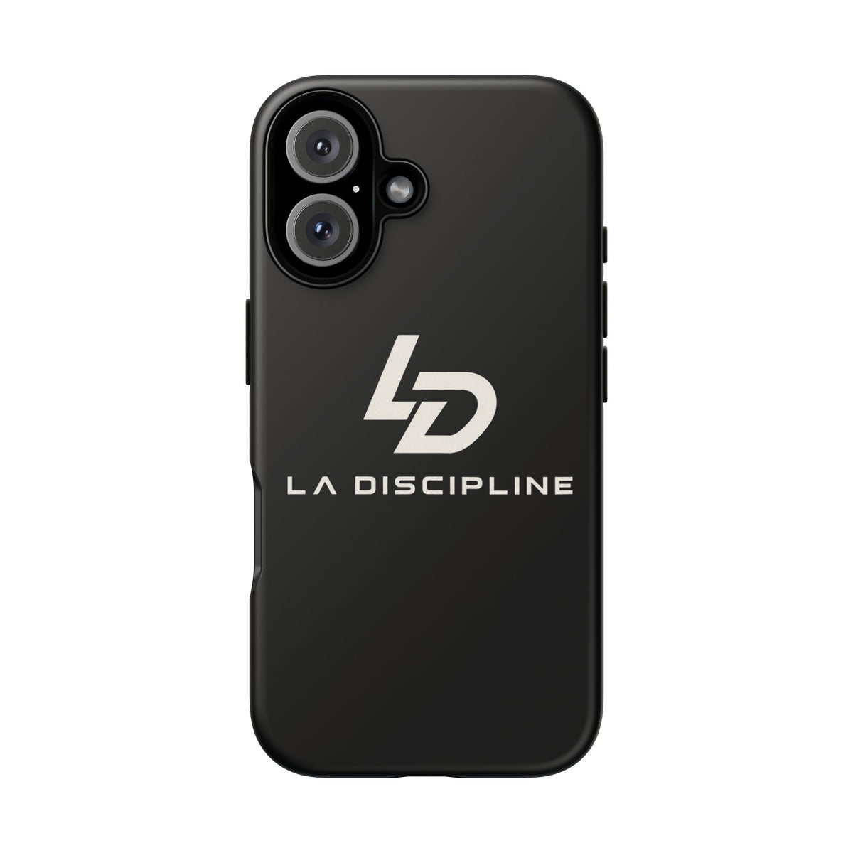 La Discipline Tough Phone Case – Black Gloss Protective Case with LD Logo Printify