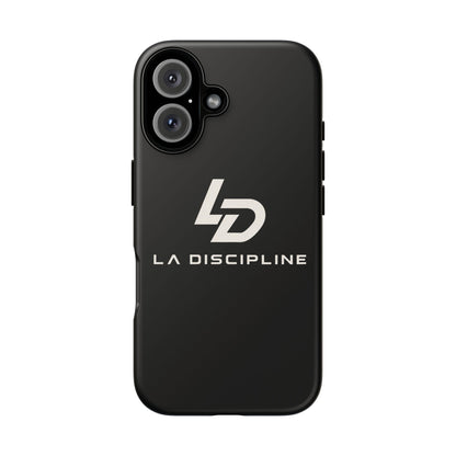 La Discipline Tough Phone Case – Black Gloss Protective Case with LD Logo Printify