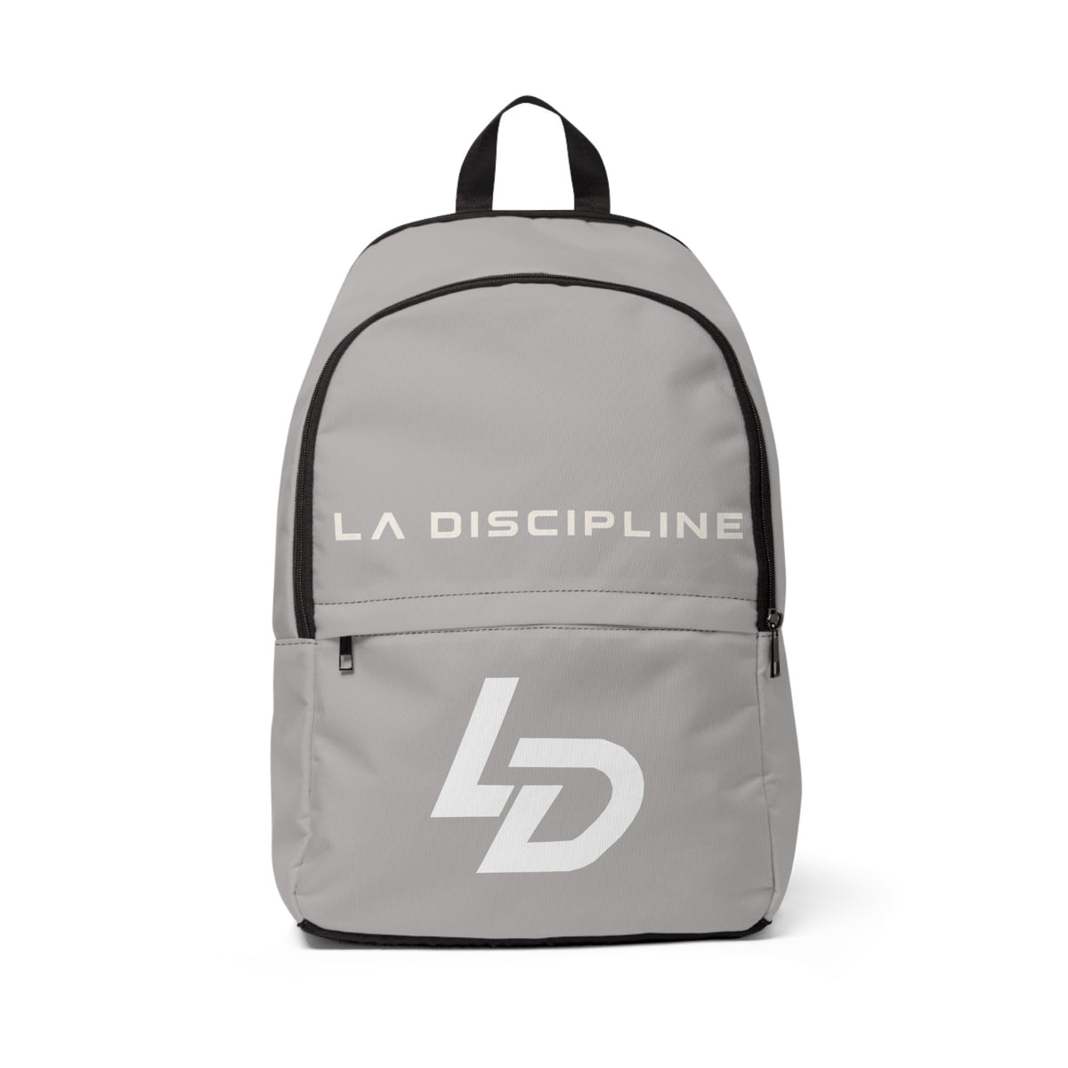 La Discipline Grey Backpack — LD Logo Everyday Backpack Printify