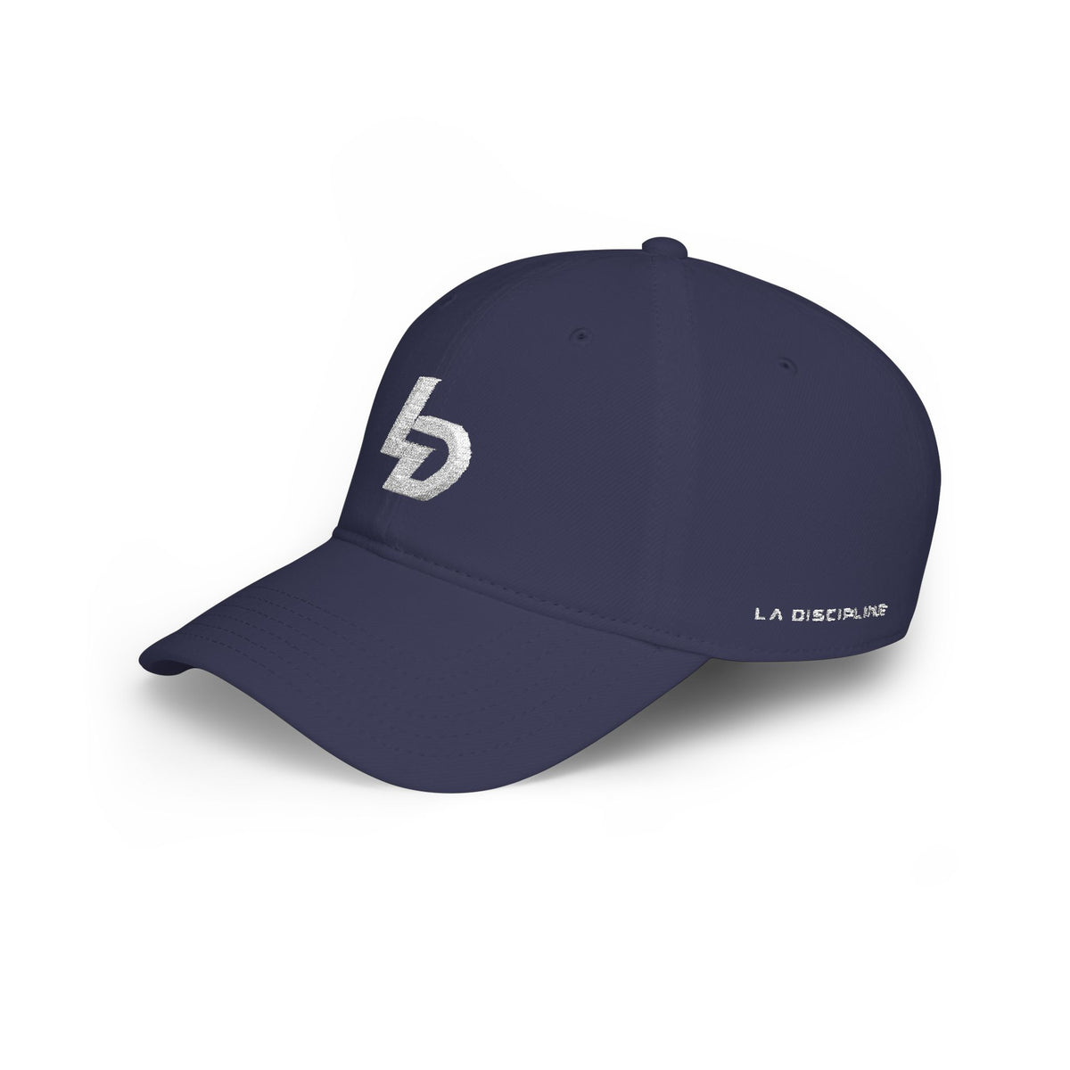 LD Embroidered Low Profile Baseball Cap — Red Minimalist Logo Hat Printify