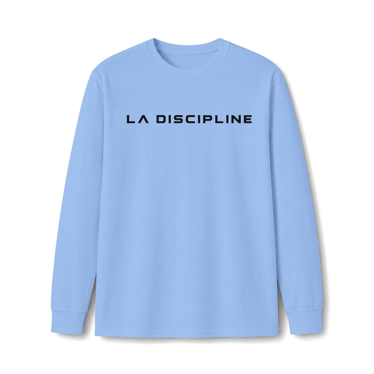 La Discipline Long Sleeve Tee — Minimal Logo Athletic Shirt Printify