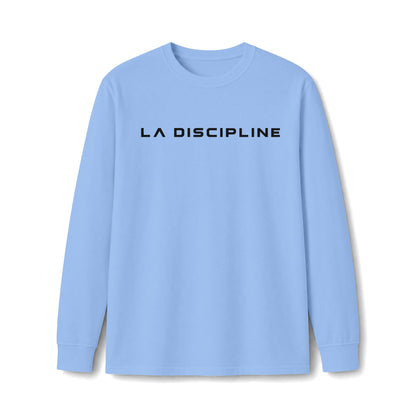 La Discipline Long Sleeve Tee — Minimal Logo Athletic Shirt Printify
