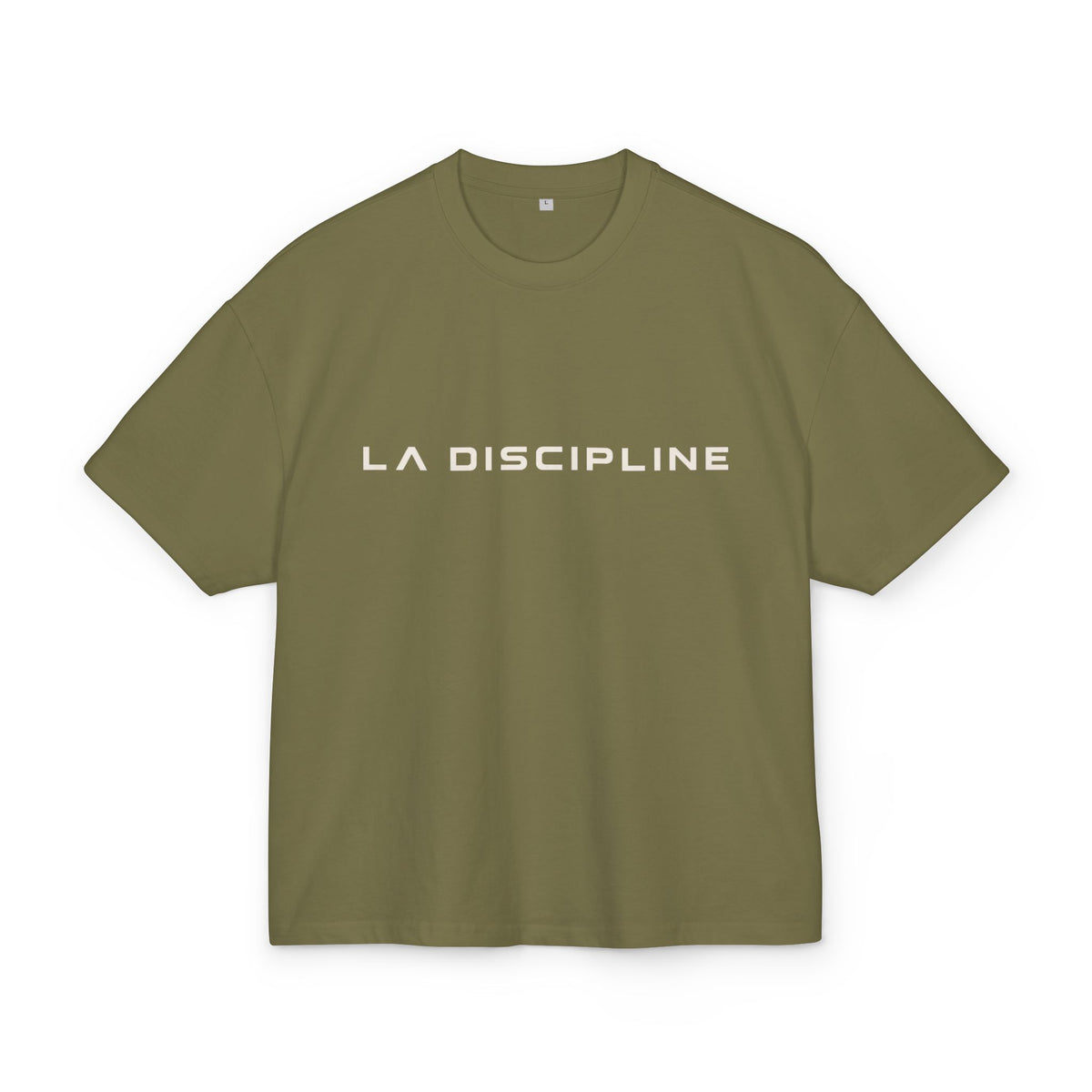 La Discipline Box Tee — Minimalist LD Logo Graphic T-Shirt Printify