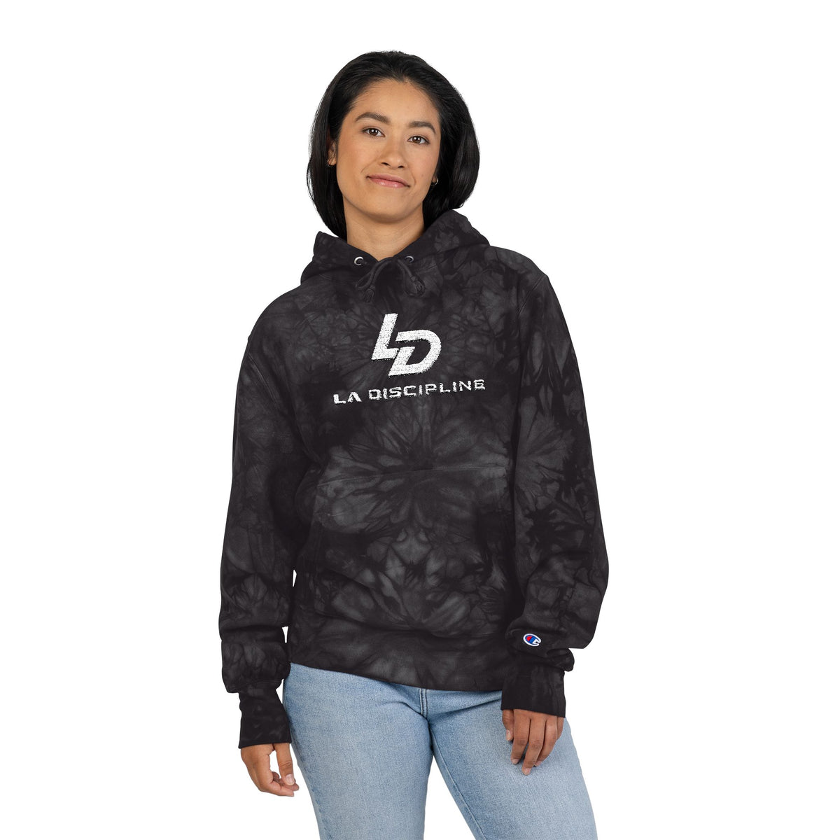 Unisex Champion Tie-Dye Hoodie (Embroidery) Printify