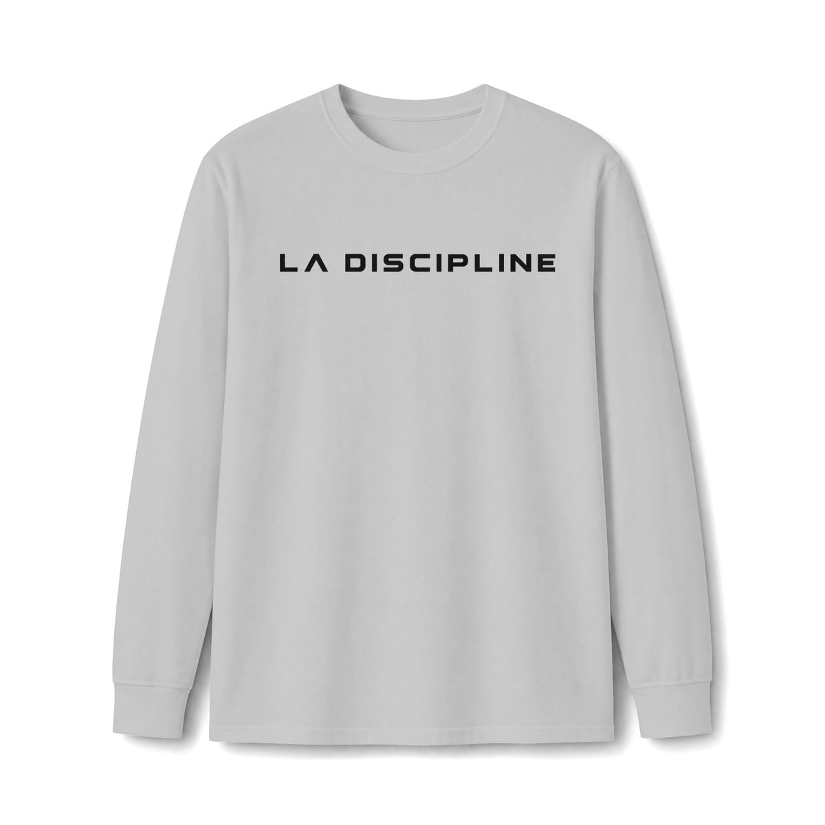 La Discipline Long Sleeve Tee — Minimal Logo Athletic Shirt Printify