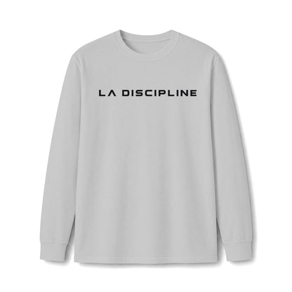 La Discipline Long Sleeve Tee — Minimal Logo Athletic Shirt Printify