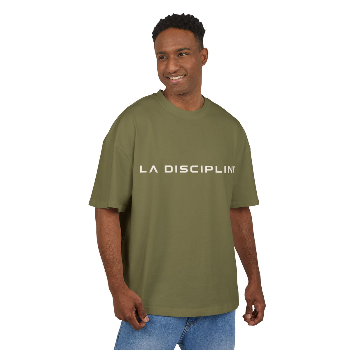 La Discipline Box Tee — Minimalist LD Logo Graphic T-Shirt Printify