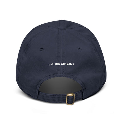 La Discipline Washed Baseball Cap – Minimal LD Logo Embroidered Hat Printify