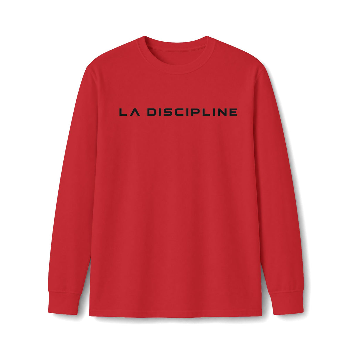 La Discipline Long Sleeve Tee — Minimal Logo Athletic Shirt Printify