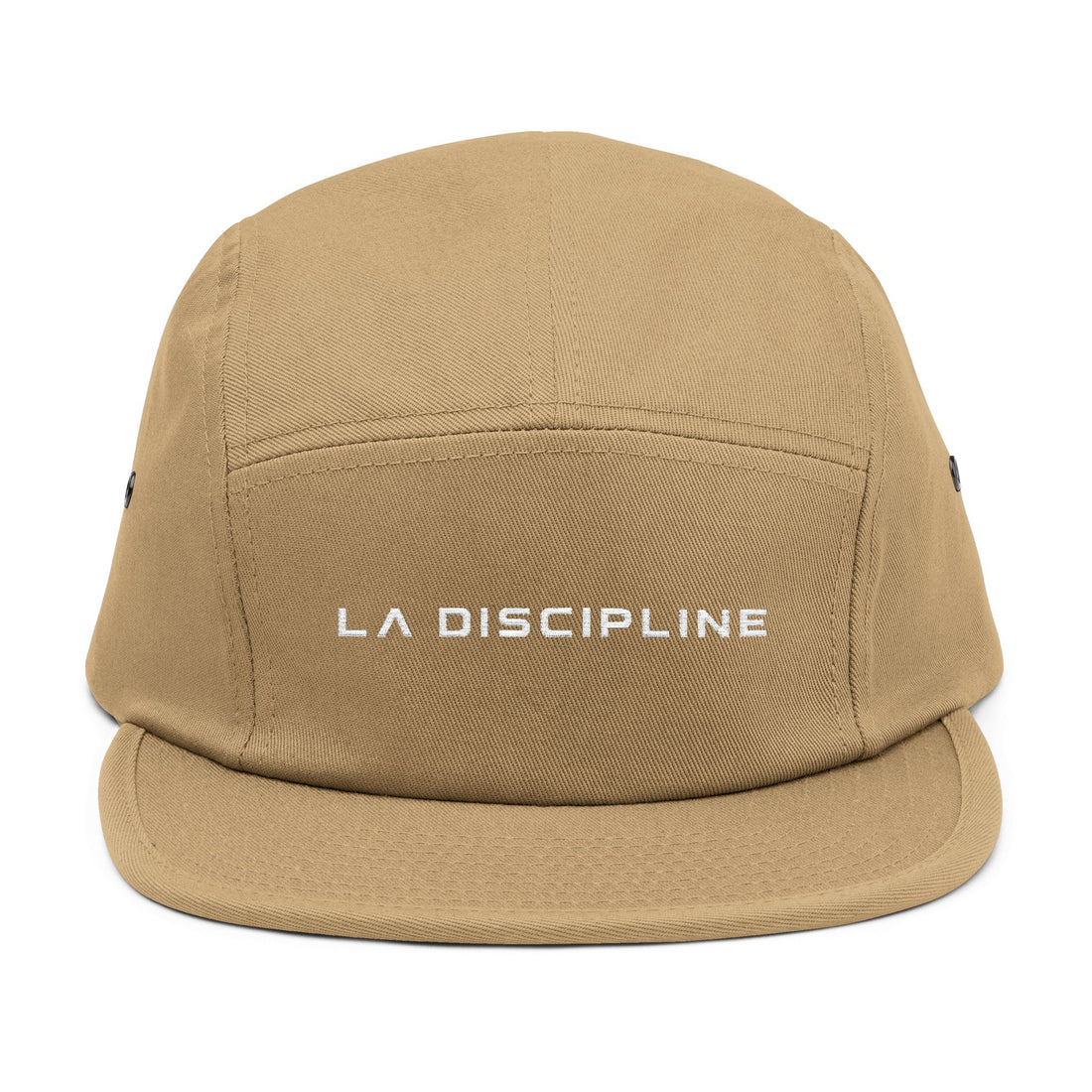 Embroidered 5-Panel Cap — "LA DISCIPLINE" Minimal Logo Printify