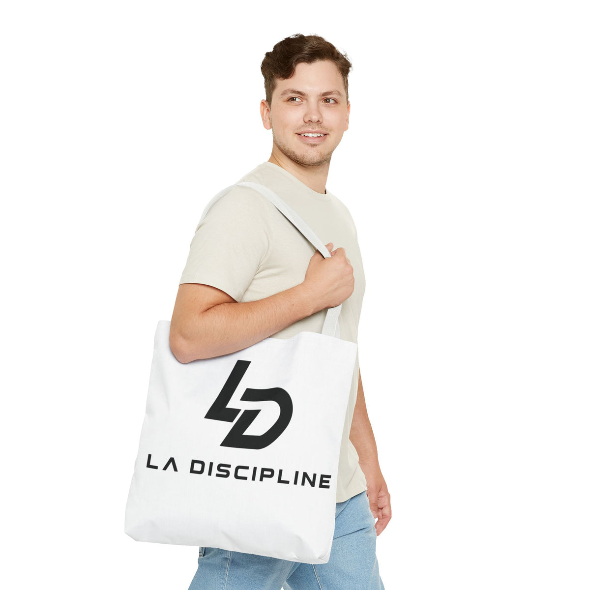 La Discipline Logo Tote Bag – Minimalist Gym &amp; Everyday Carry Printify