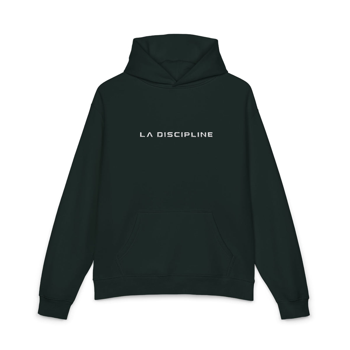 La Discipline Hoodie — Minimal Black Relaxed Streetwear Hoodie Printify