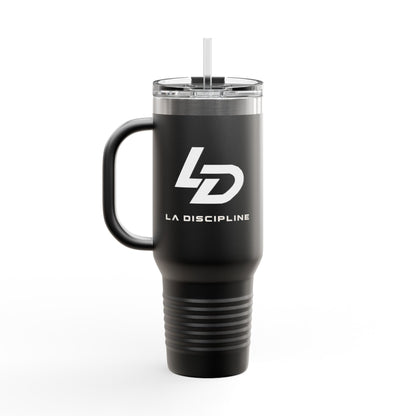 La Discipline 40oz Insulated Travel Mug — Large Stainless Steel Tumbler with Handle &amp; Straw Printify