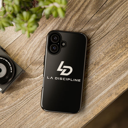 La Discipline Tough Phone Case – Black Gloss Protective Case with LD Logo Printify
