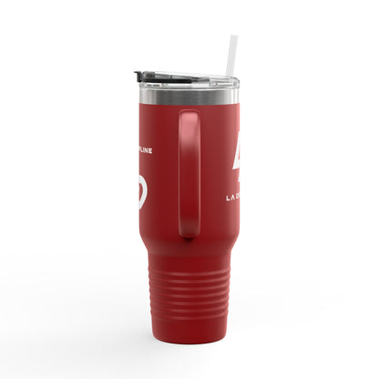 La Discipline 40oz Insulated Travel Mug — Large Stainless Steel Tumbler with Handle &amp; Straw Printify