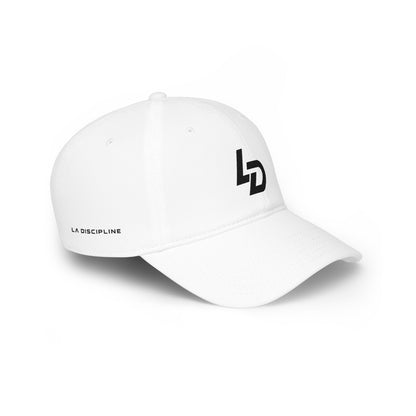 LD Logo Low-Profile Baseball Cap — Minimalist Red Hat with &