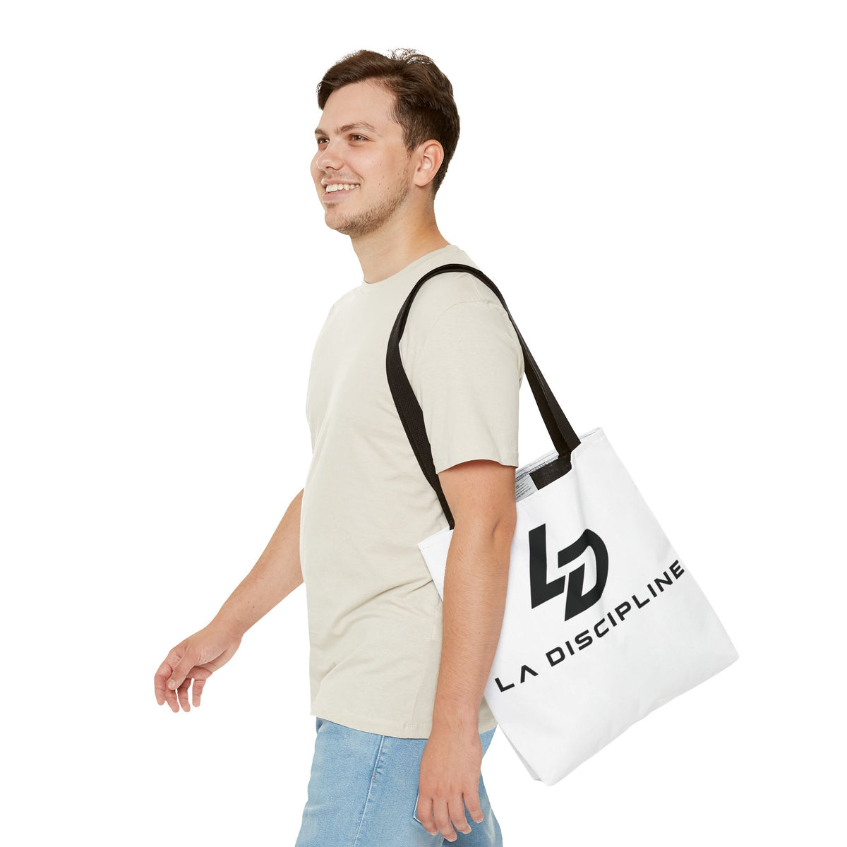 La Discipline Logo Tote Bag – Minimalist Gym &amp; Everyday Carry Printify