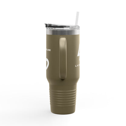 La Discipline 40oz Insulated Travel Mug — Large Stainless Steel Tumbler with Handle &amp; Straw Printify