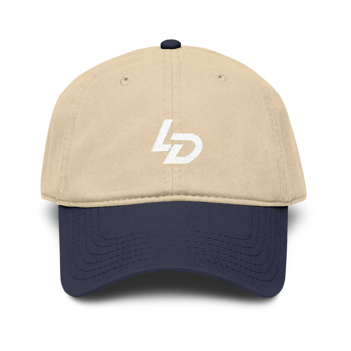 La Discipline Washed Baseball Cap – Minimal LD Logo Embroidered Hat Printify