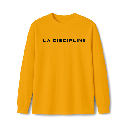 La Discipline Long Sleeve Tee — Minimal Logo Athletic Shirt Printify