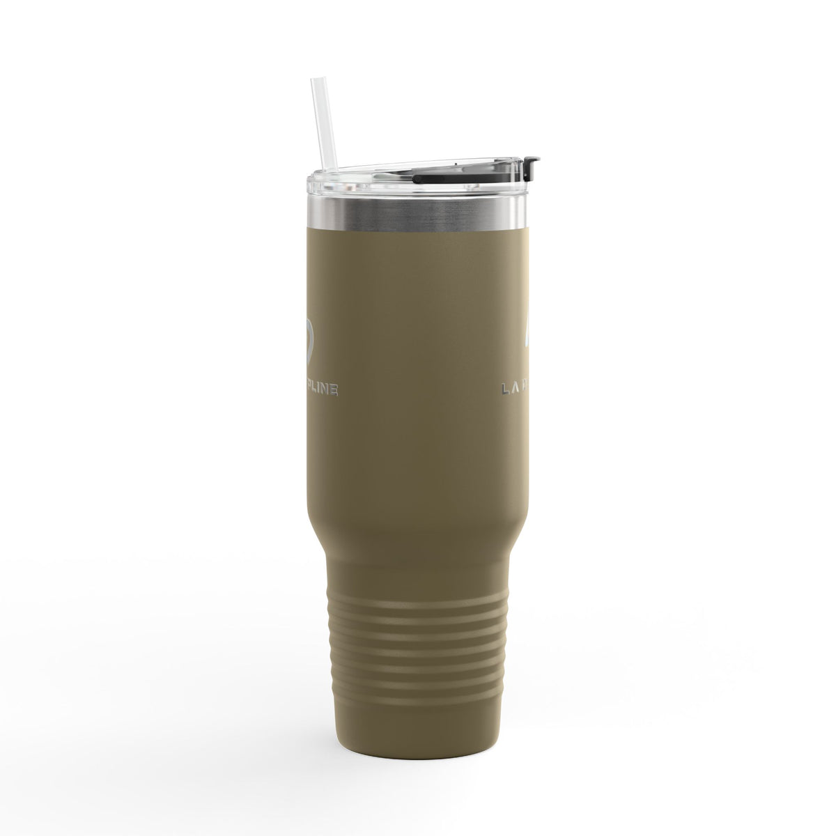 La Discipline 40oz Insulated Travel Mug – Large Stainless Steel Tumbler with Straw &amp; Handle Printify