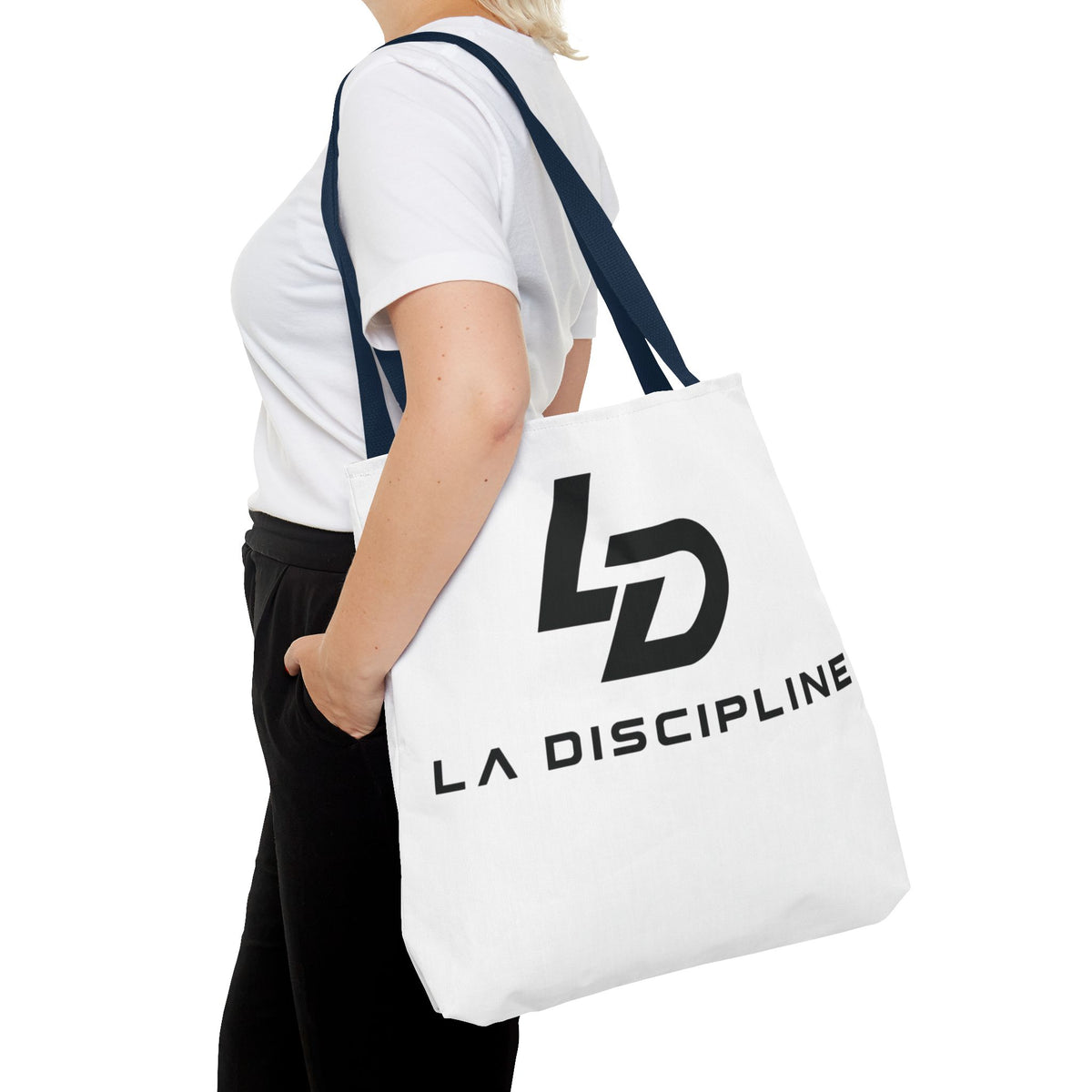 La Discipline Logo Tote Bag – Minimalist Gym &amp; Everyday Carry Printify