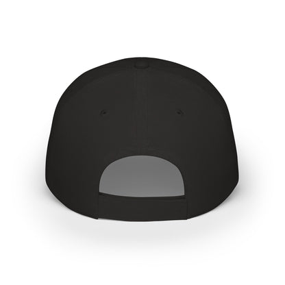 LD Embroidered Low Profile Baseball Cap — Red Minimalist Logo Hat Printify
