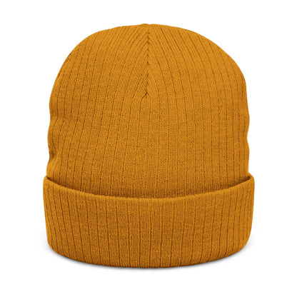 Embroidered Ribbed Beanie – La Discipline Logo Knit Cap Printify