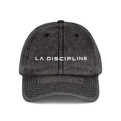 La Discipline Vintage Embroidered Cap — Washed Red Baseball Hat Printify