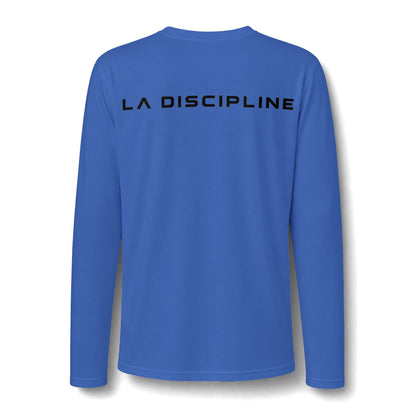 La Discipline Long Sleeve Tee — Minimal LD Logo Performance Shirt Printify