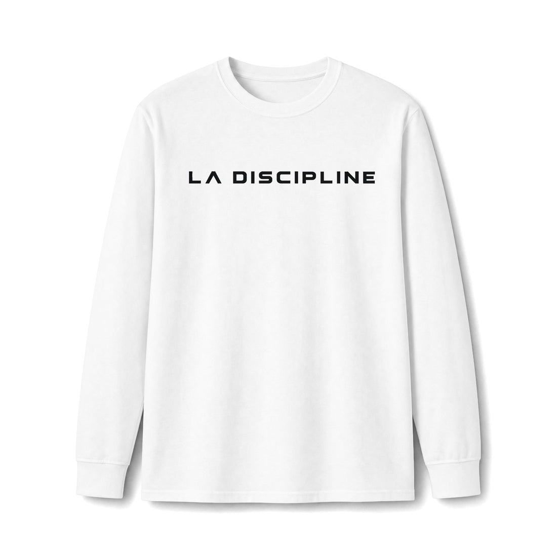 La Discipline Long Sleeve Tee — Minimal Logo Athletic Shirt Printify