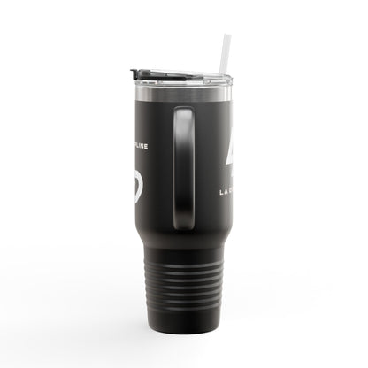 La Discipline 40oz Insulated Travel Mug — Large Stainless Steel Tumbler with Handle &amp; Straw Printify