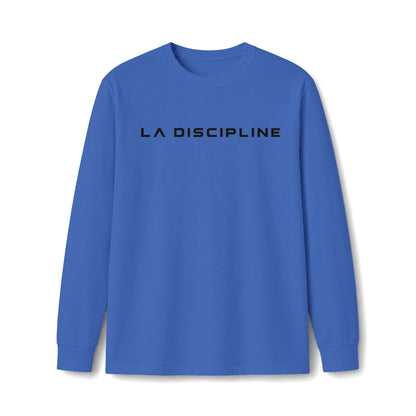 La Discipline Long Sleeve Tee — Minimal Logo Athletic Shirt Printify