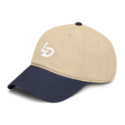 La Discipline Washed Baseball Cap – Minimal LD Logo Embroidered Hat Printify